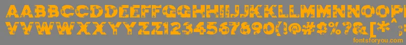 jigsaw trouserdrop Font – Orange Fonts on Gray Background