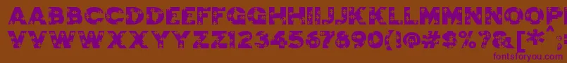 jigsaw trouserdrop Font – Purple Fonts on Brown Background