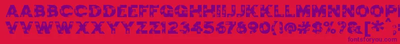 jigsaw trouserdrop Font – Purple Fonts on Red Background