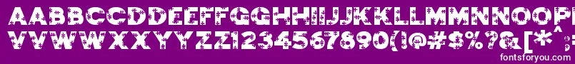 jigsaw trouserdrop Font – White Fonts on Purple Background