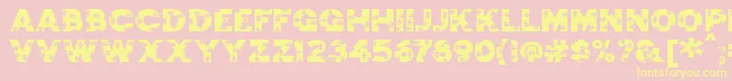 jigsaw trouserdrop Font – Yellow Fonts on Pink Background