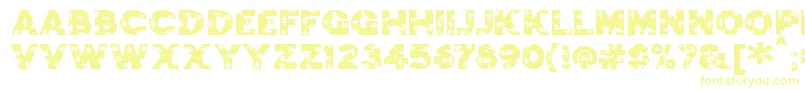 jigsaw trouserdrop Font – Yellow Fonts on White Background