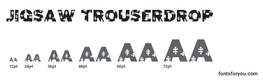 Jigsaw trouserdrop Font Sizes