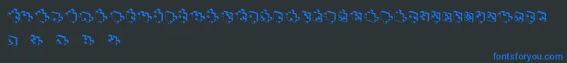 フォントJigsawPuzzles3D – 黒い背景に青い文字