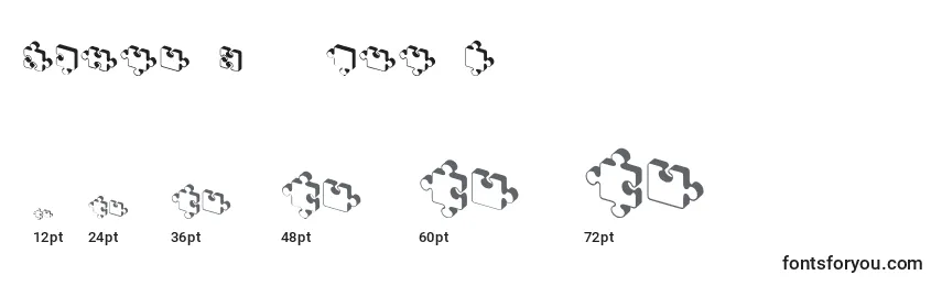 Tamanhos de fonte JigsawPuzzles3D