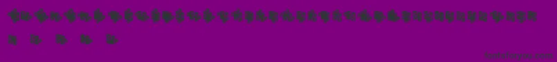 フォントJigsawPuzzles3DFilled – 紫の背景に黒い文字