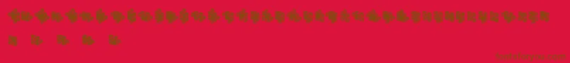フォントJigsawPuzzles3DFilled – 赤い背景に茶色の文字