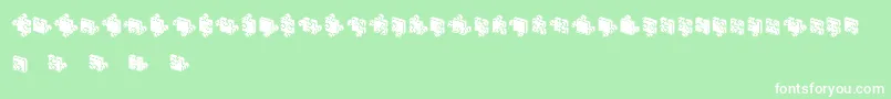 フォントJigsawPuzzles3DFilled – 緑の背景に白い文字
