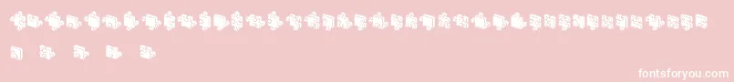 フォントJigsawPuzzles3DFilled – ピンクの背景に白い文字