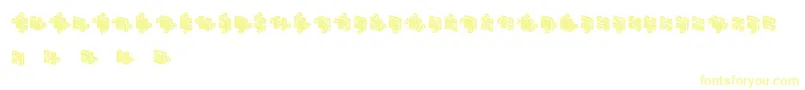 Шрифт JigsawPuzzles3DFilled – жёлтые шрифты на белом фоне