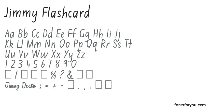 Czcionka Jimmy Flashcard – alfabet, cyfry, specjalne znaki