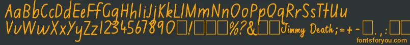 Шрифт Jimmy Flashcard – оранжевые шрифты на чёрном фоне