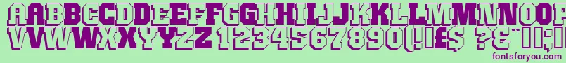 JIMTH    Font – Purple Fonts on Green Background