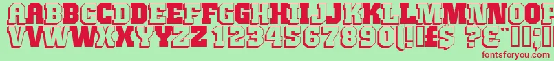 JIMTH    Font – Red Fonts on Green Background