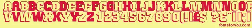 JIMTH    Font – Red Fonts on Yellow Background