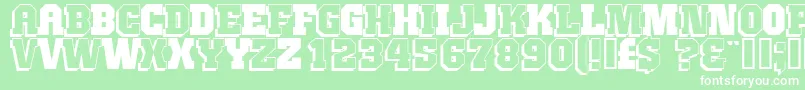 JIMTH    Font – White Fonts on Green Background