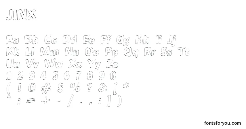 JINX (130853)-fontti – aakkoset, numerot, erikoismerkit