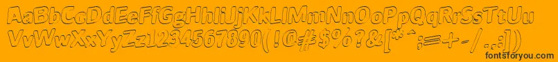 JINX-Schriftart – Schwarze Schriften auf orangefarbenem Hintergrund