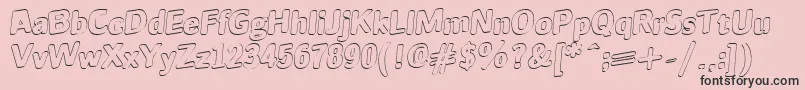 フォントJINX – ピンクの背景に黒い文字