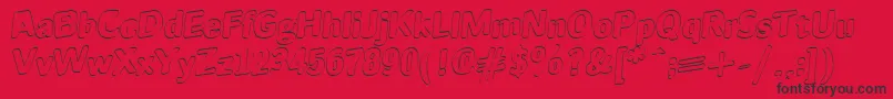JINX-Schriftart – Schwarze Schriften auf rotem Hintergrund