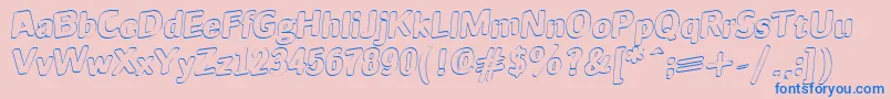 JINX-fontti – siniset fontit vaaleanpunaisella taustalla