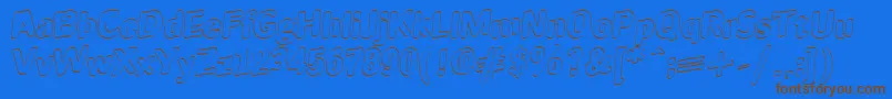 Шрифт JINX – коричневые шрифты на синем фоне