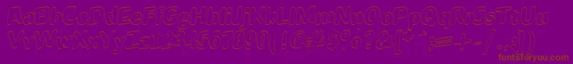 JINX-fontti – ruskeat fontit violetilla taustalla