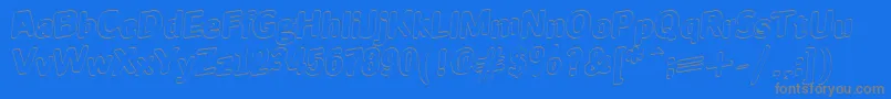 JINX-fontti – harmaat kirjasimet sinisellä taustalla
