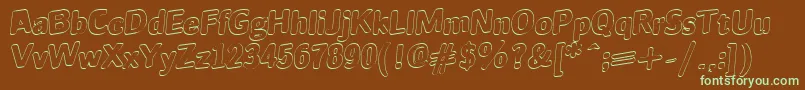 Шрифт JINX – зелёные шрифты на коричневом фоне