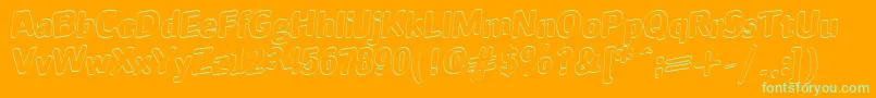 JINX Font – Green Fonts on Orange Background