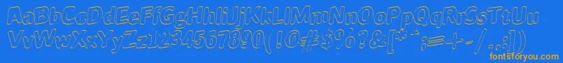 JINX Font – Orange Fonts on Blue Background