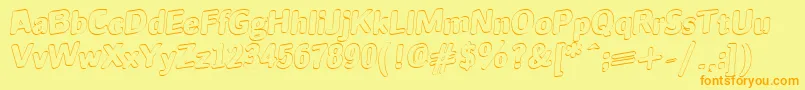 Шрифт JINX – оранжевые шрифты на жёлтом фоне