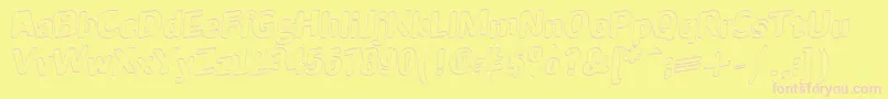 Fonte JINX – fontes rosa em um fundo amarelo
