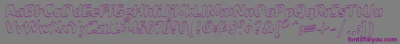 JINX-fontti – violetit fontit harmaalla taustalla