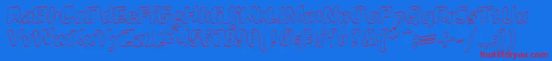 JINX Font – Red Fonts on Blue Background