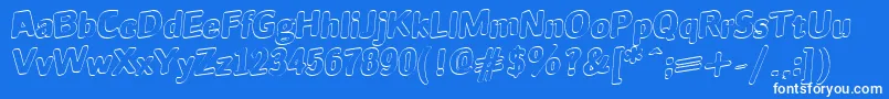JINX-fontti – valkoiset fontit sinisellä taustalla