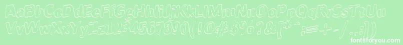 JINX Font – White Fonts on Green Background