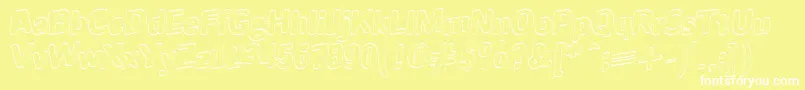 Шрифт JINX – белые шрифты на жёлтом фоне