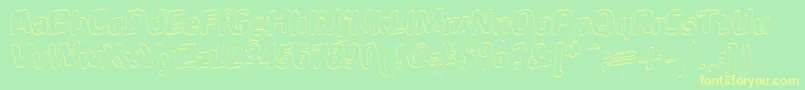Шрифт JINX – жёлтые шрифты на зелёном фоне