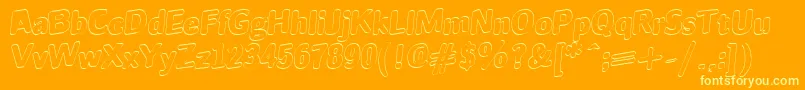 JINX-fontti – keltaiset fontit oranssilla taustalla