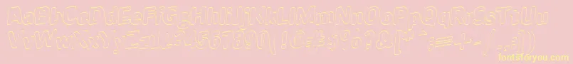 JINX-fontti – keltaiset fontit vaaleanpunaisella taustalla