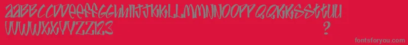 Jive Font – Gray Fonts on Red Background