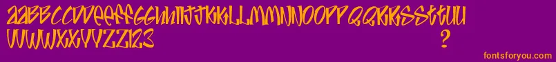 Jive Font – Orange Fonts on Purple Background