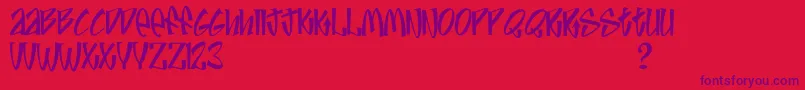 Jive Font – Purple Fonts on Red Background