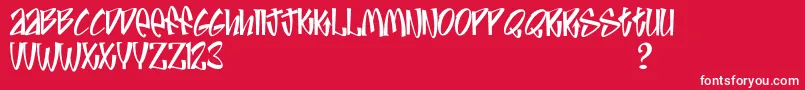 Jive Font – White Fonts on Red Background