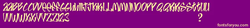 Jive Font – Yellow Fonts on Purple Background