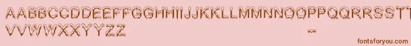 Jizz Mass   BC Font – Brown Fonts on Pink Background