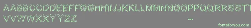 Jizz Mass   BC Font – Green Fonts on Gray Background