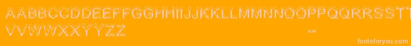 Jizz Mass   BC Font – Pink Fonts on Orange Background