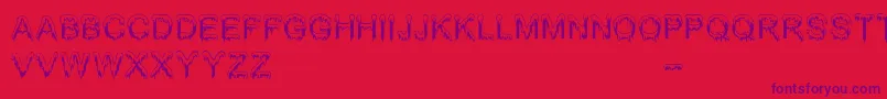 Jizz Mass   BC Font – Purple Fonts on Red Background